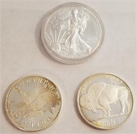 3-1oz Silver Rounds
