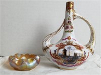 Vintage Tiffany Art Glass & Meissen Vase (As-Is)
