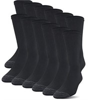 Gildan mens Polyester Half Cushion Crew Socks,12Pk
