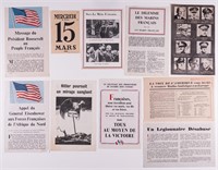 10 AMERICAN TO FRENCH PROPAGANDA LEAFLETS