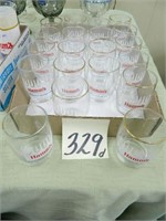 (20) Hamm's Barrel Glasses (3") -