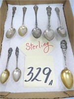 (6) Sterling Silver Spoons - Dubuque, Geneseo,