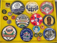 Framed Baseball Button Pins