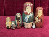 Nativity Scene Russian Nesting Dolls