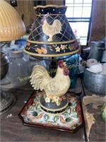 Chicken lamp and plate