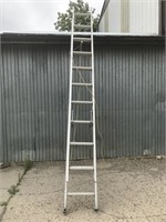 Twenty-foot light duty aluminum extension ladder.