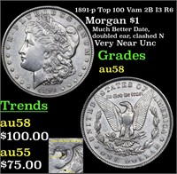 1891-p Top 100 Vam 2B I3 R6 Morgan $1 Grades Choic
