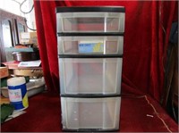 4 drawer plastic storage bin.