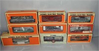 (9) LIONEL TRAIN CARS IN BOXES