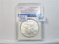 2001 Silver Eagle Recovered at Ground Zero 9/11