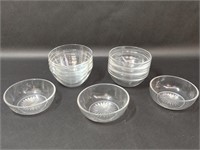 Arcoroc, Star Pinwheel Clear Glass Bowls