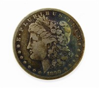 1890-O Rainbow Toned Morgan Silver Dollar