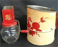 Vintage Flour Sifter And Nut Chopper