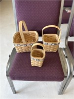 Set of 3 wicker baskets. Great decorations for 4th