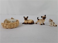 Porcelain Cat Miniatures (4)