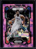 Joel Embiid Pink Cracked Ice Prizm 2023-24 Panini