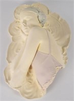 Marc Sijan Plaster Wall Sculpture, Hand on Chin.