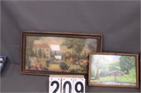 Pair Of Pictures Old English Homes