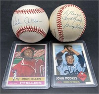 (D) Dick Allen and John Podres signed baseballs
