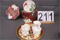 Assorted Holiday Decor Includes White Cream -