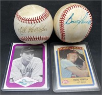 (D) Boog Powell and Mel Harder signed baseballs