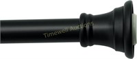 Matte Black Shower Rod  Adjustable 42-72 Inches