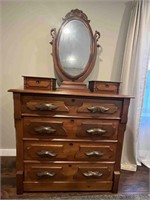 2 over 4 Victorian dresser with mirror
