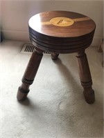 Fine Quality Inlaid Wooden Stool