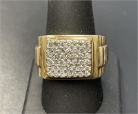 10 KT Mens Diamond Rolex Ring