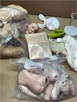 COMPOSITION DOLL BODY PARTS INCLUDING GERMAN HEAD,