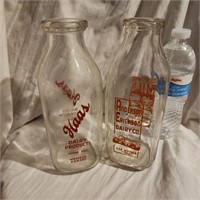 Haas & AE Milk Bottles Wamego Kansas Des Moines