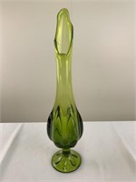MCM Viking tall green swung vase 18"