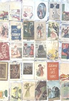 antique used comical postcards