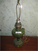 Green aladdin-type lamp (converted electric)
