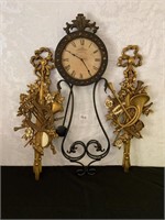 Clock ,Pair of  Musical Wall Hangings by Syroco