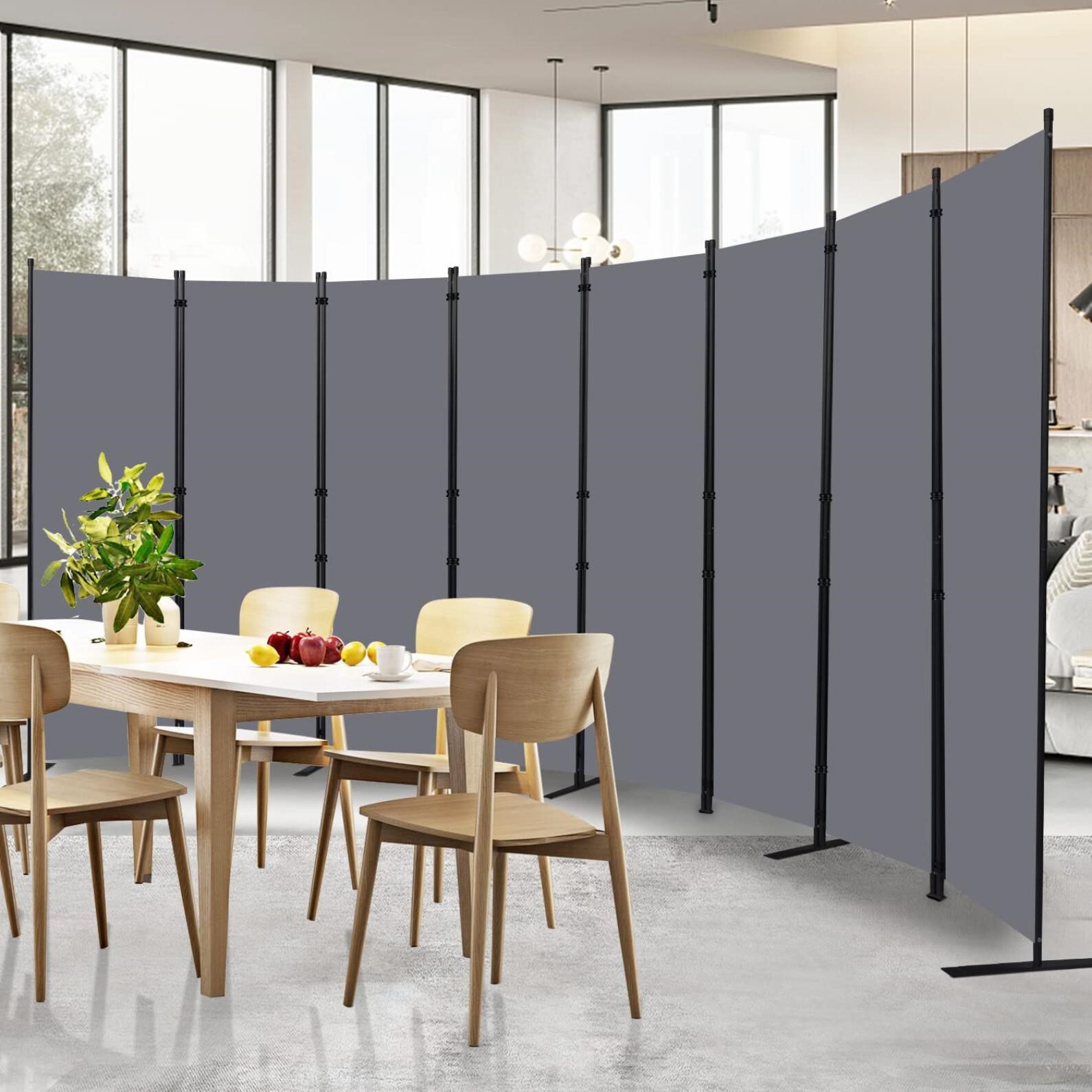 Room Divider and Folding Privacy Screens, 8 Panel