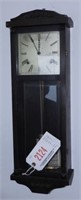 Lot #2124 - Antique beveled glass wall clock with