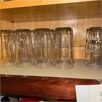 8 Large & 10 Small Clear Drinking Glasses