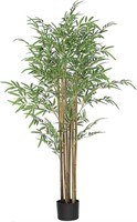 Yoleo Artificial Bamboo Tree 5ft Tall Faux Silk