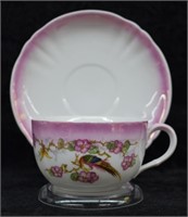 Antique German Porcelain Teacup & Saucer Set