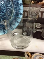 Glass etched ice bucket