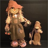 2 FALL DECORATIVE SCARECROWS