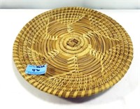 WOVEN TRAY AND 3 WOVEN BASKETS