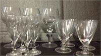 Various clear glass barware