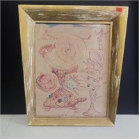 1956 After Dali, Turtle and Jewels, Period Litho?