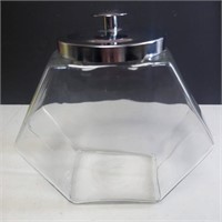 Large Glass Hexagonal General Store Candy Jar