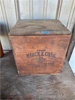 Merck & co. Inc. Dovetailed Box (lid cracked)