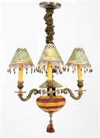 MacKenzie Childs Four Light Chandelier