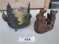 Bear and Moose Candle Holders