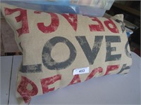 Peace and Love Pillow